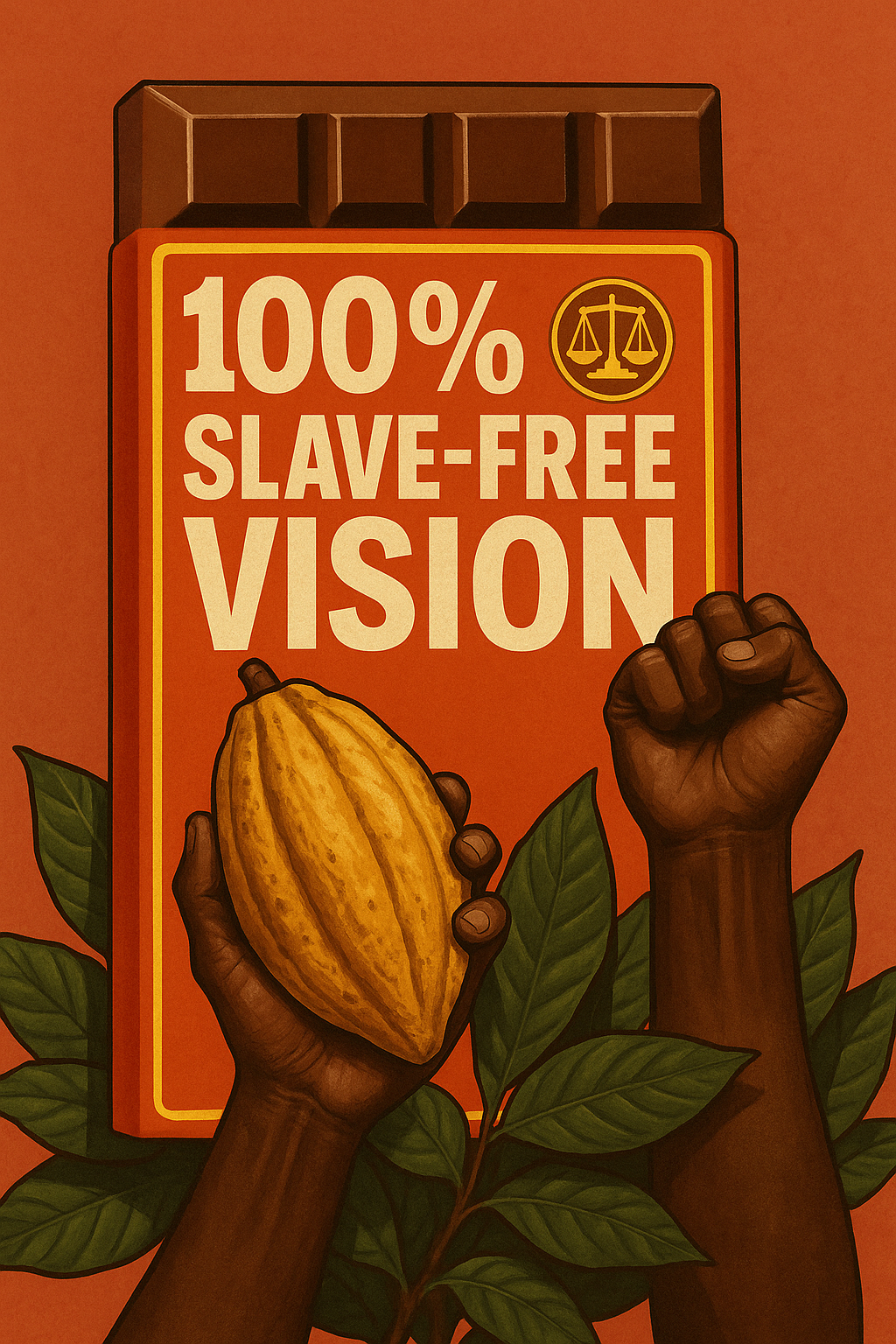 slave free chocolate poster
